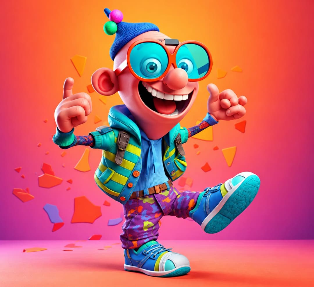 ZingzBob mascot — a colorful, energetic 3D cartoon character